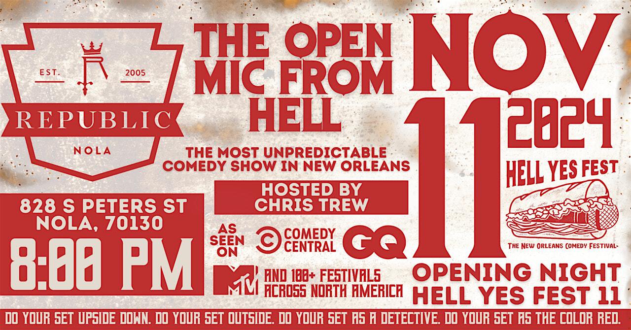 Open Mic From Hell: HELL YES FEST Edition | Republic NOLA