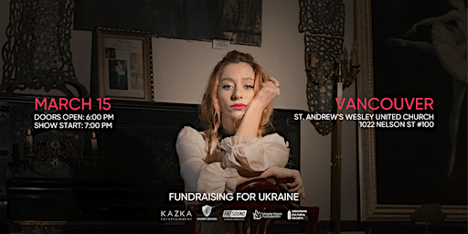 Vivienne Mort | Vancouver - 15 Mar | Canadian Candlelight Tour | St. Andrew's Wesley United Church