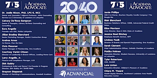 16th Annual Top 20 Under 40 Acadiana Leadership Awards | Student Union