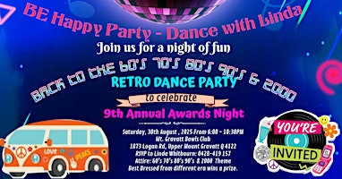 "You're Invited" - Back to the 60's, 70's, 80's, 90's & 2000 - Dance Party | Mount Gravatt Bowls Club - 1873 Logan Road, Upper Mt. Gravatt Q 4122