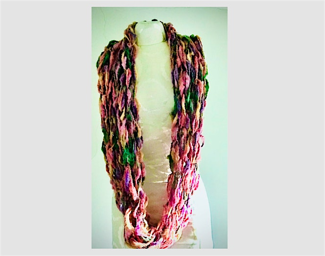 Knitting: The Kimmie Arm-Knitted Scarf | Wheaton Arts and Cultural Center