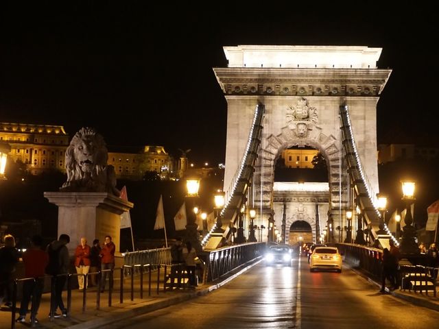 Budapest Chain Bridge Night View