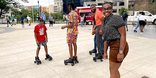 Roller Skating on the Plaza | Cascade Plaza
