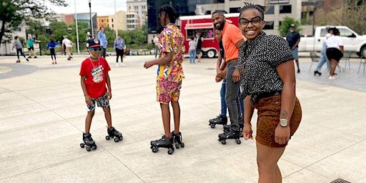 Roller Skating on the Plaza | Cascade Plaza