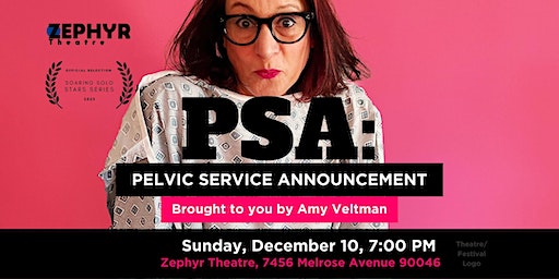 PSA: PELVIC SERVICE ANNOUNCEMENT -- A comedic solo show by Amy Veltman | Zephyr Theatre