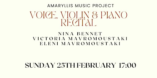 Voice, violin & piano recital | St. Augustine's Church and Centre, Saint Augustines Avenue, South Croydon, UK