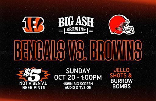 Woody's Watch Party- Bengals vs Browns! | Big Ash Brewing