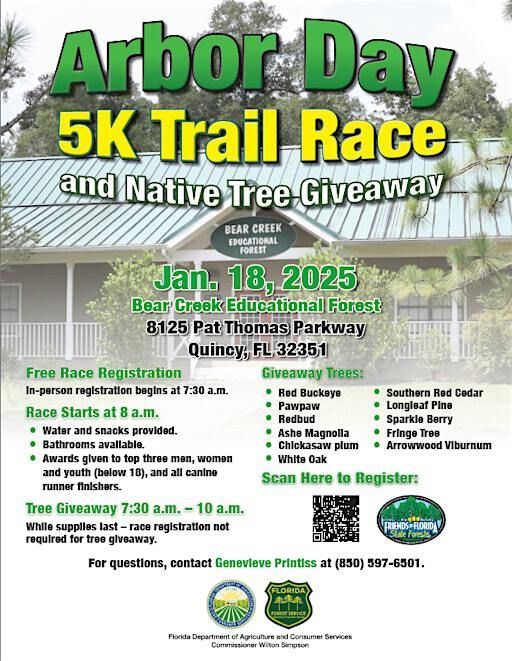 Arbor Day 5K and Native Tree Giveaway Florida Forest Service Bear