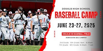 26th Annual: DeKalb High School Baseball Camp | DeKalb High School