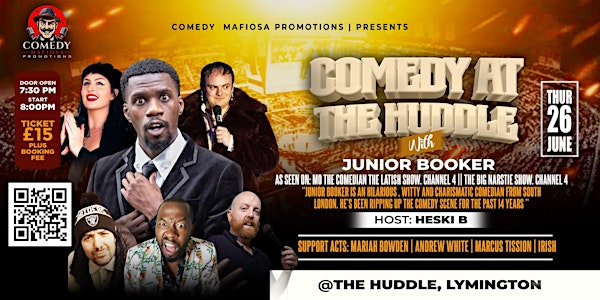 Comedy at the huddle presents Junior Booker | Huddle, Lymington