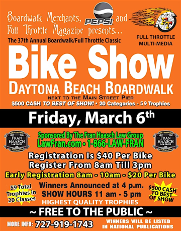 Boardwalk Bike Show - Bike Week 2026 | Daytona Beach Main Street Pier