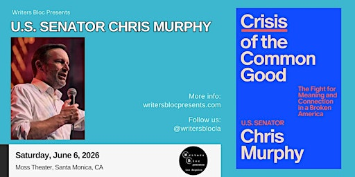 Writer's Bloc Presents Senator Chris Murphy | Moss Theater