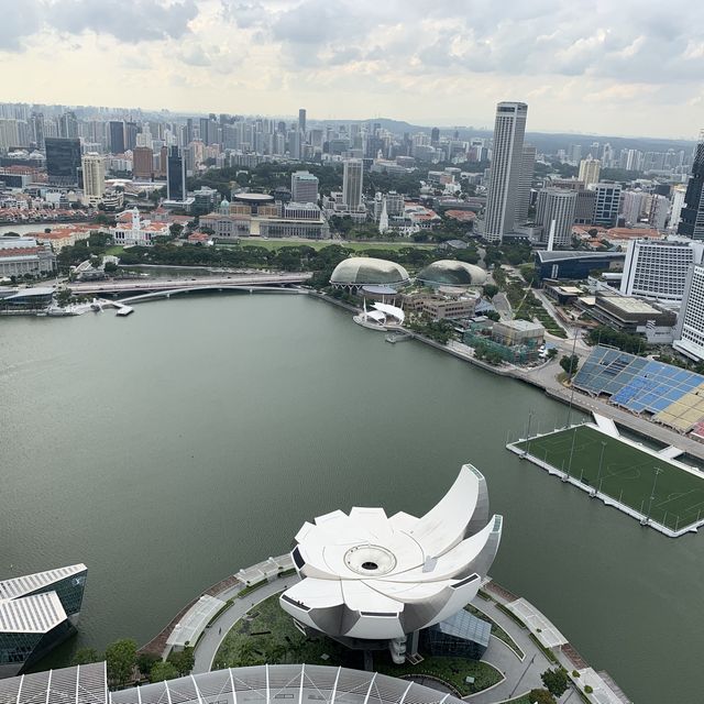 Vantage point of Singapore skyline 