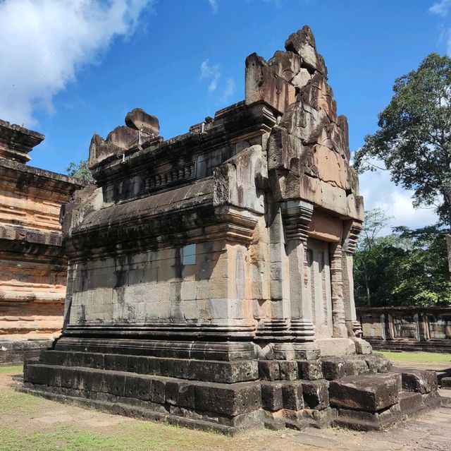 Historic Hindu temple with pyramid shape
