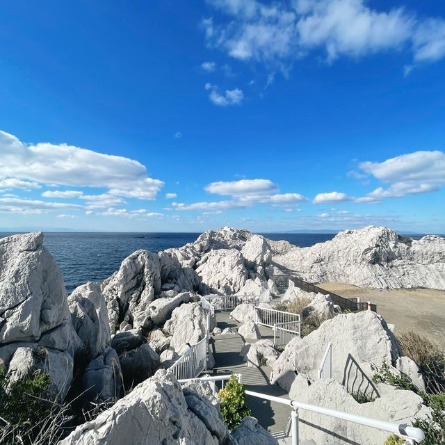 白い海岸の絶景