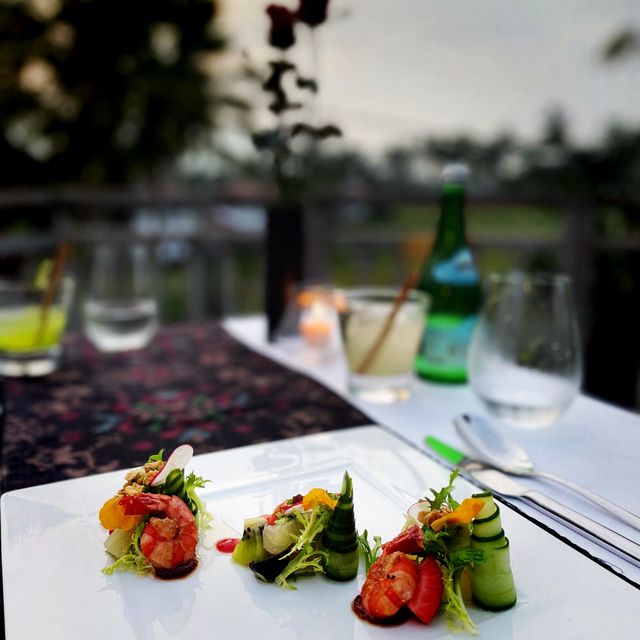 Private fine dining above rice fields!