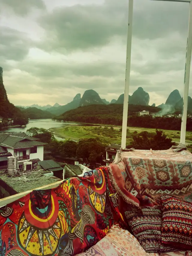 rooftop bar in yangshuo downtown