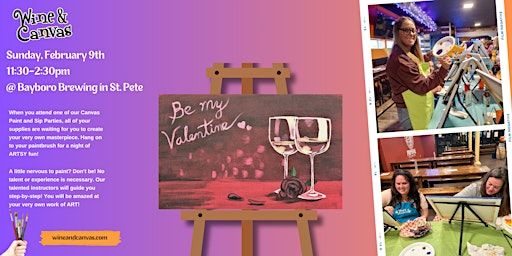 St Pete Sip and Paint – Be My Valentine | Bayboro Brewing Co.