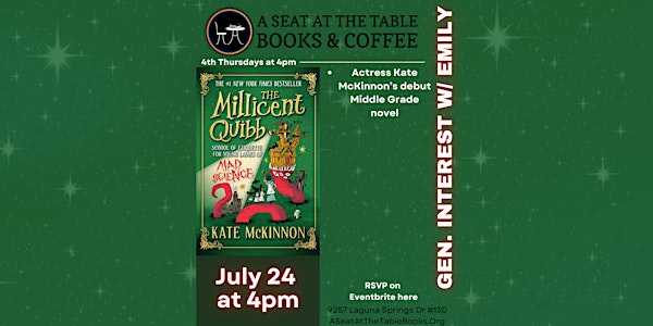 General Interest Book Club w/ Emily: Millicent Quibb School of Etiquette.. | A Seat at the Table Books
