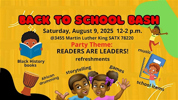 PACC: BACK TO SCHOOL BASH FOR CHILDREN | 3455 Martin Luther King Dr