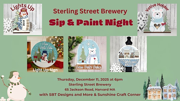 Winter Sip & Paint at Sterling Street Brewery | 65 Jackson Rd
