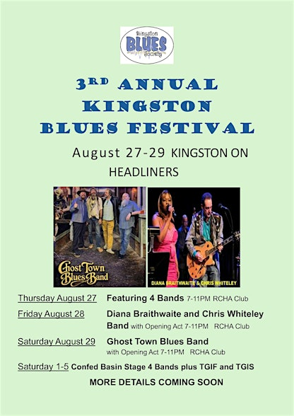 KINGSTON BLUES FESTIVAL Friday Night Show | RCHA Club