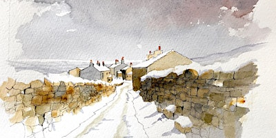Winter scene in pen and wash with artist, John Harrison. | Byram Artroom & Gallery, Byram Arcade