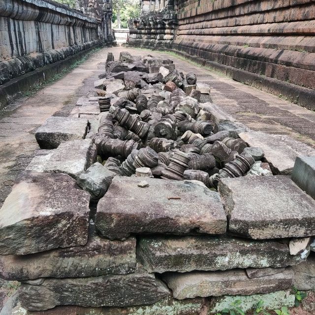 Historic Hindu temple with pyramid shape
