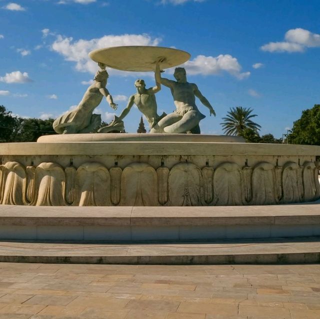 Triton's fountain in Valletta, Malta 🇲🇹 