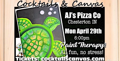 "The Tenacious Turtle" Cocktails and Canvas Painting Art Event | AJ's Pizza Co