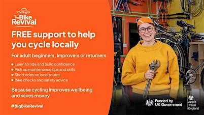 The Big Bike Revival Free Bike Fix at Westgate Library funded by Cycling UK | Westgate Library