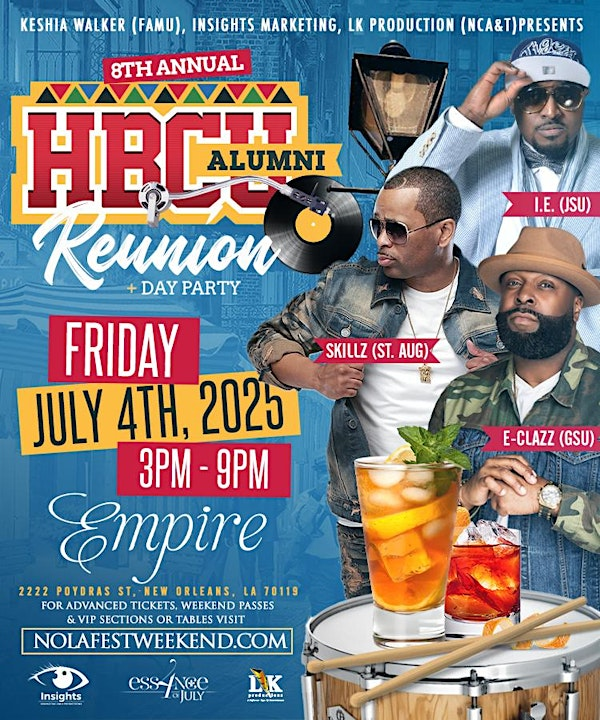 WELCOME TO NOLA "AN HBCU DAY PARTY MIXER" HOSTED BY:  KESHIA WALKER & LK | Da Empire