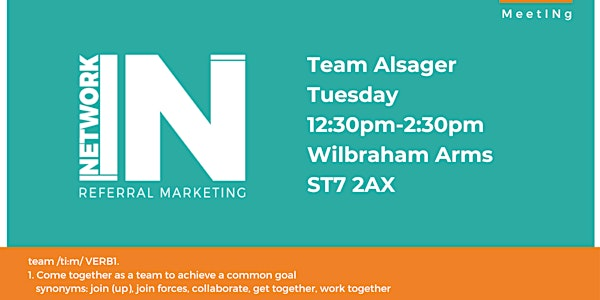 NetworkIN Team Alsager Fortnightly Meeting | The Wilbraham Arms, Alsager