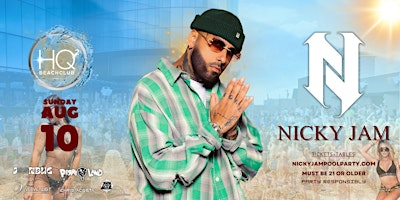 HQ2 Resorts & Casino Presents Nicky Jam @ The Beachclub Day Party | HQ2 Beachclub at Ocean Casino Resort