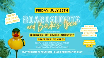 2025 Boardshorts & Birdies Open Golf Tournament at Oxford Greens | 99 Country Club Dr