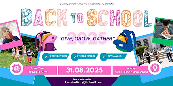Back 2 School Pop Up Shop | 2300 Finch Ave W