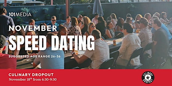 Dallas Speed Dating & Singles Mixer (ages 26-36) | Culinary Dropout