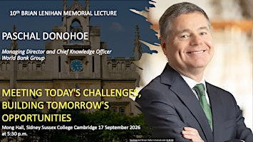 10th Brian Lenihan Memorial Lecture | Sidney Sussex College