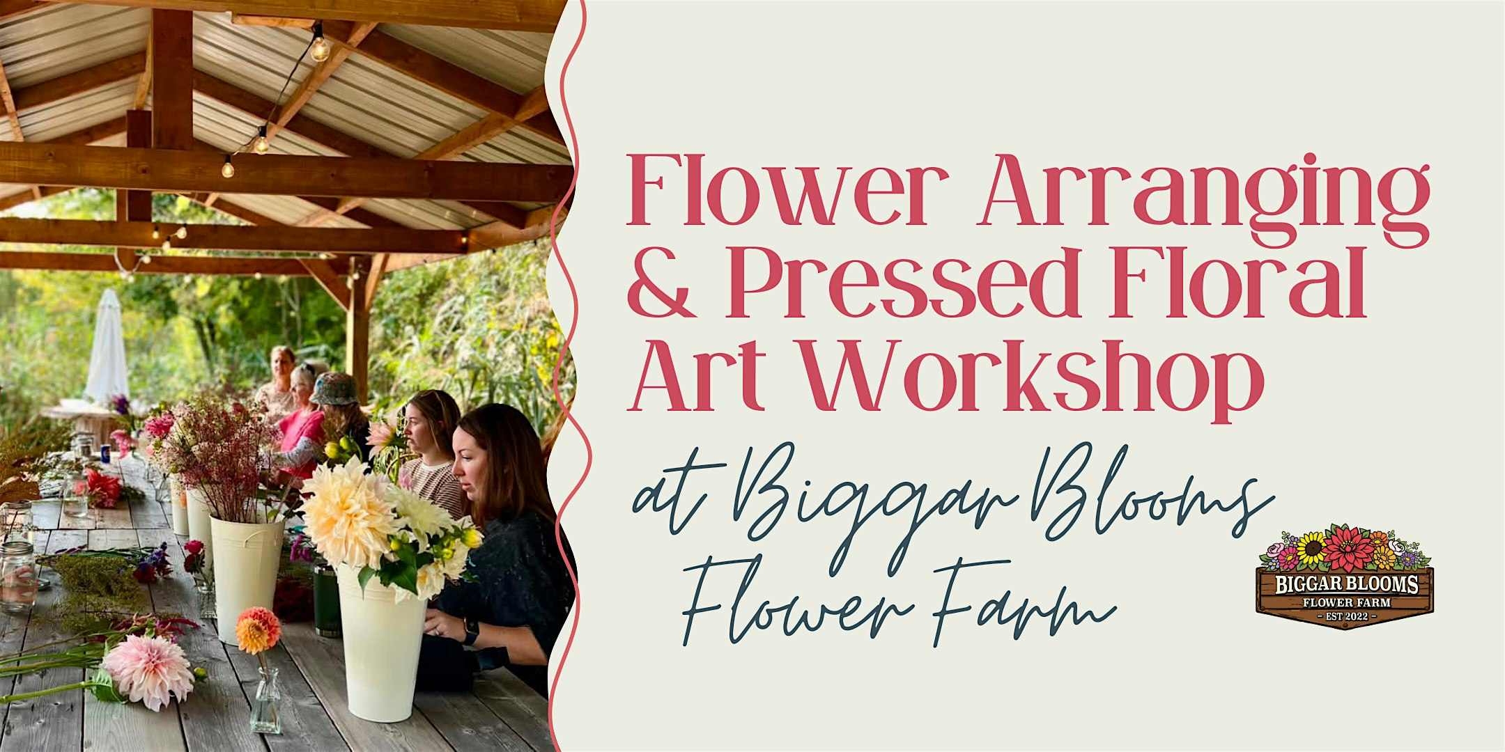 Flower Arranging & Pressed Floral Art Workshop | Biggar Blooms Flower Farm