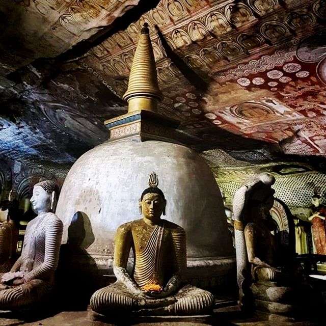 The Golden & Cave Temple At Dambulla