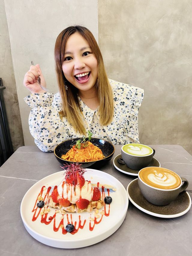 📍朗屏工業風cafe｜下午茶優惠🤩點主食或甜品飲品半價