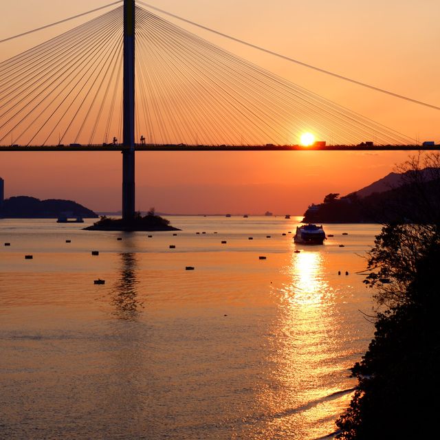 汀九橋日落
