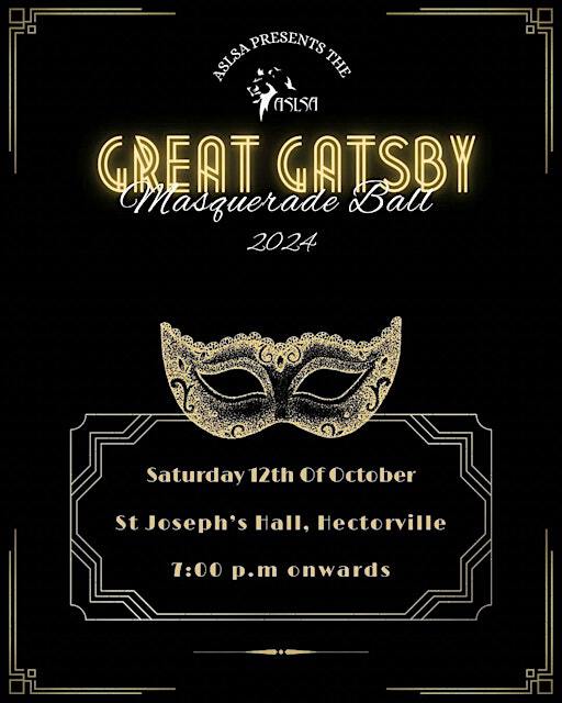 Aslsa: Great Gatsby Masquerade Ball 2024 | St Joseph’s School Hall
