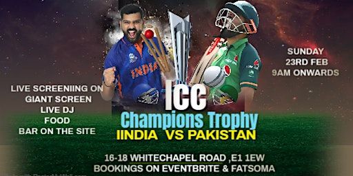 Ind Vs Pak Champions Trophy ICC MATCH Live Screening | HICHKI