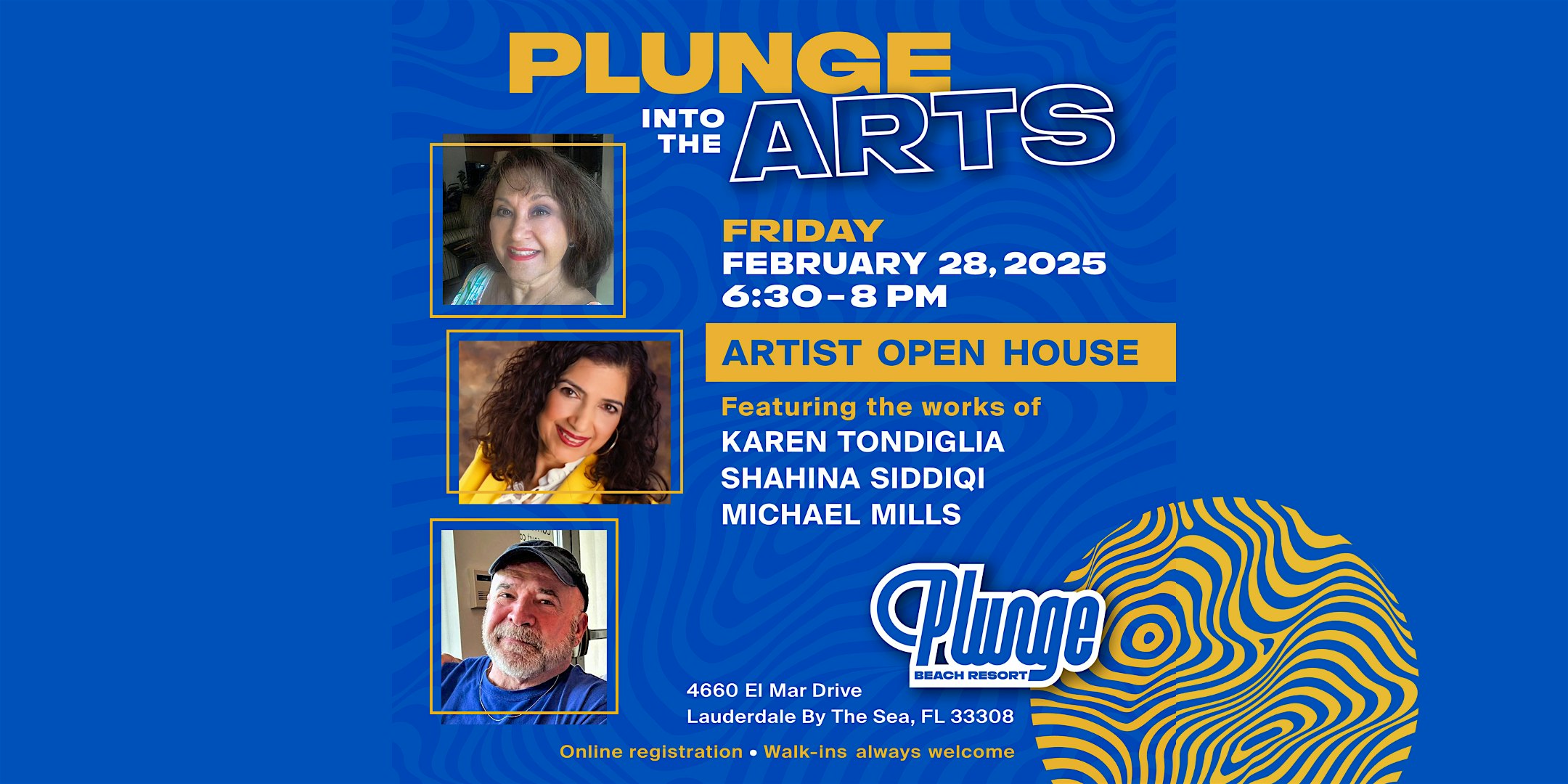 Plunge into the Arts with Michael Mills, Shahina Siddiqi & Karen Tondiglia | Plunge Beach Resort