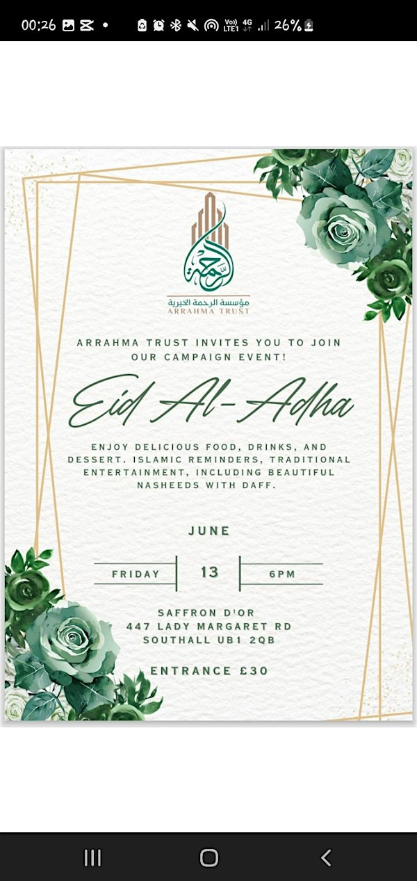 Sisters Arrahma Eid Campaign Dinner | Saffron D'or