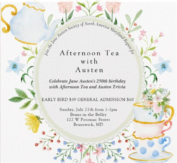 "Afternoon" Tea and Trivia with Jane Austen | Beans in the Belfry