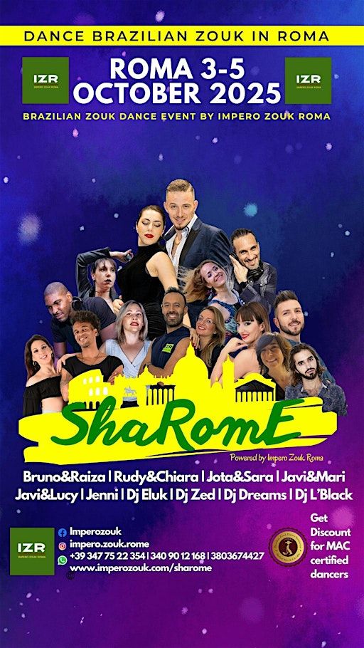 SHARomE 2025 with Bruno & Raiza and Other Artists | Rome