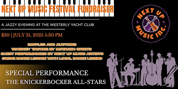 Next Up Music Fundraiser: A Jazzy Evening At The Westerly Yacht Club | Westerly Yacht Club