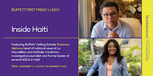Buffett First Friday Lunch: Inside Haiti | 720 University Pl